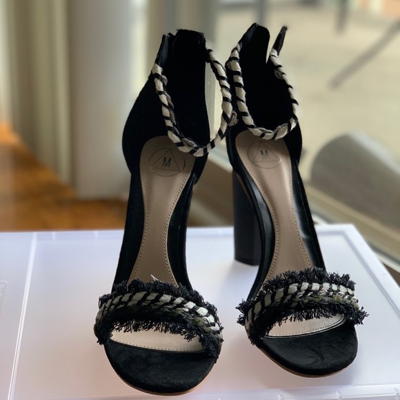 Brand New Stylish Frayed Block Heel - Picture 4 of 7